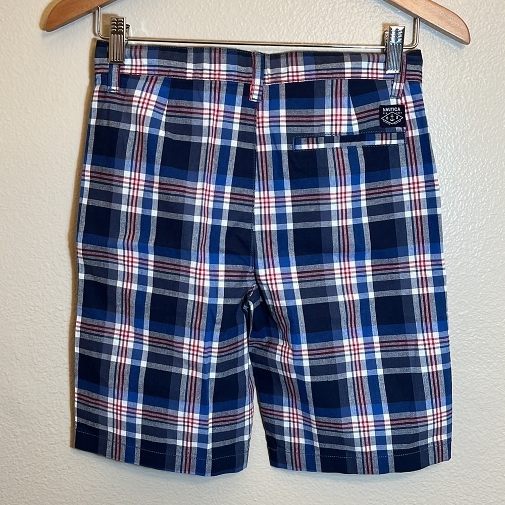 𝅺NAUTICA Blue Plaid Shorts Boy Size 12 - Picture 6 of 10